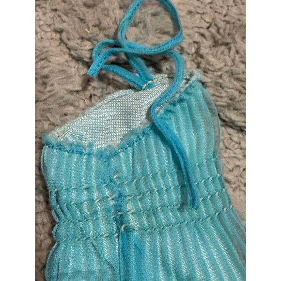Vintage Barbie 1981 My First Barbie Fashions Teal Blue Disco Dress Halter #3672 - Picture 3 of 3